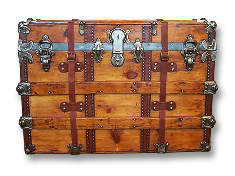 Restored Antique Trunk from Connie's Trunks